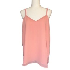 NWT Torrid Sophie Chiffon Swing Cami Top Mellow Rose Sleeveless Torrid Sz 0 (12)